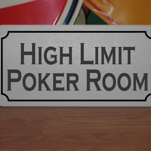 High Limit Poker Room Metal sign for Game Room Casino Poker slot Machine