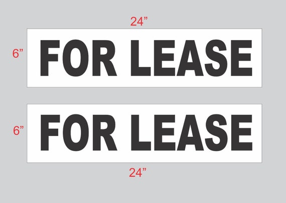 LEASE OPTION 6"x24" REAL ESTATE RIDER SIGNS Buy 1 Get 1 FREE 2 Sided Plastic 