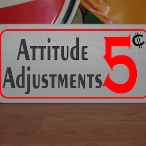Ajustes de actitud Letrero de metal de 5 centavos para mesa de billar Billiards Hall Pool Table cerveza