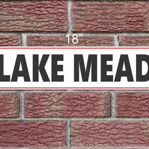 LAKE MEAD Metal Sign 6x18
