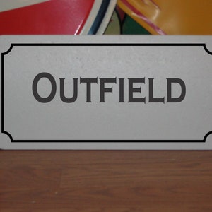 Outfield Metal Sign for Baseball Practice Field
