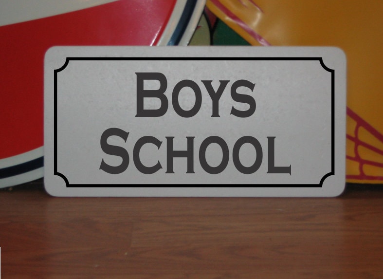 Boys School Metal Sign - Etsy