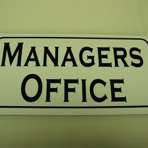 MANAGERS OFFICE Hotel Motel Metal sign