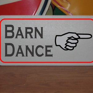 BARN DANCE Metalowy znak do kuchni, restauracji, wystroju domu, food trucka, przyczepy koncesyjnej, stojaka na wózek, sklepu spożywczego, targu rolnego