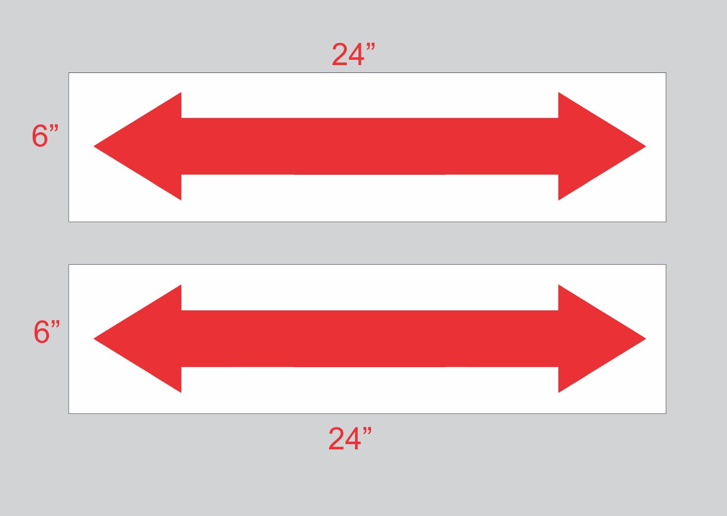 6x24 RED ARROW Double End Directional Real Estate Rider Sign Etsy