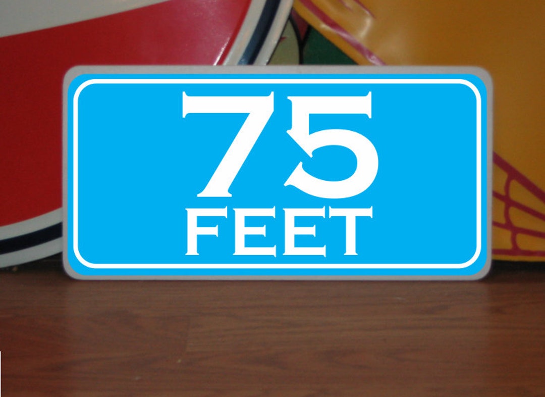 75 Feet Marker Sign, Aluminum Golf Course Yardage - Etsy