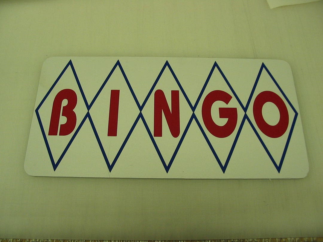 Diamond BINGO Sign Metal Vintage Pop Soda Fountain Drive in Vending ...