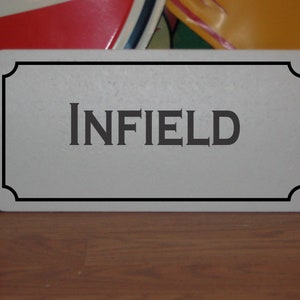 Infield Metal Sign for Baseball Practice Field