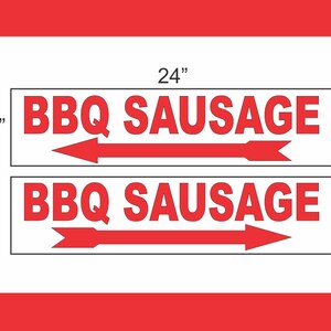 2-6 x 24 BBQ-worst met pijlrichtingborden Street Road Yard Corner