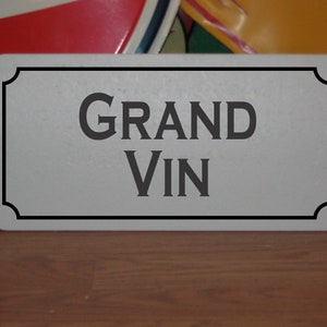 GRAND VIN Metal Sign for Wine Farm Vineyard Home Restaurant Bar