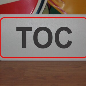 TOC 6&quot;x12&quot; Metal Sign for Military Army Marines Infantry