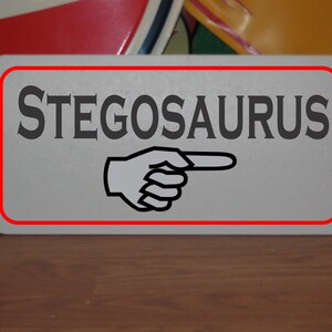 Stegosaurus Metal Sign