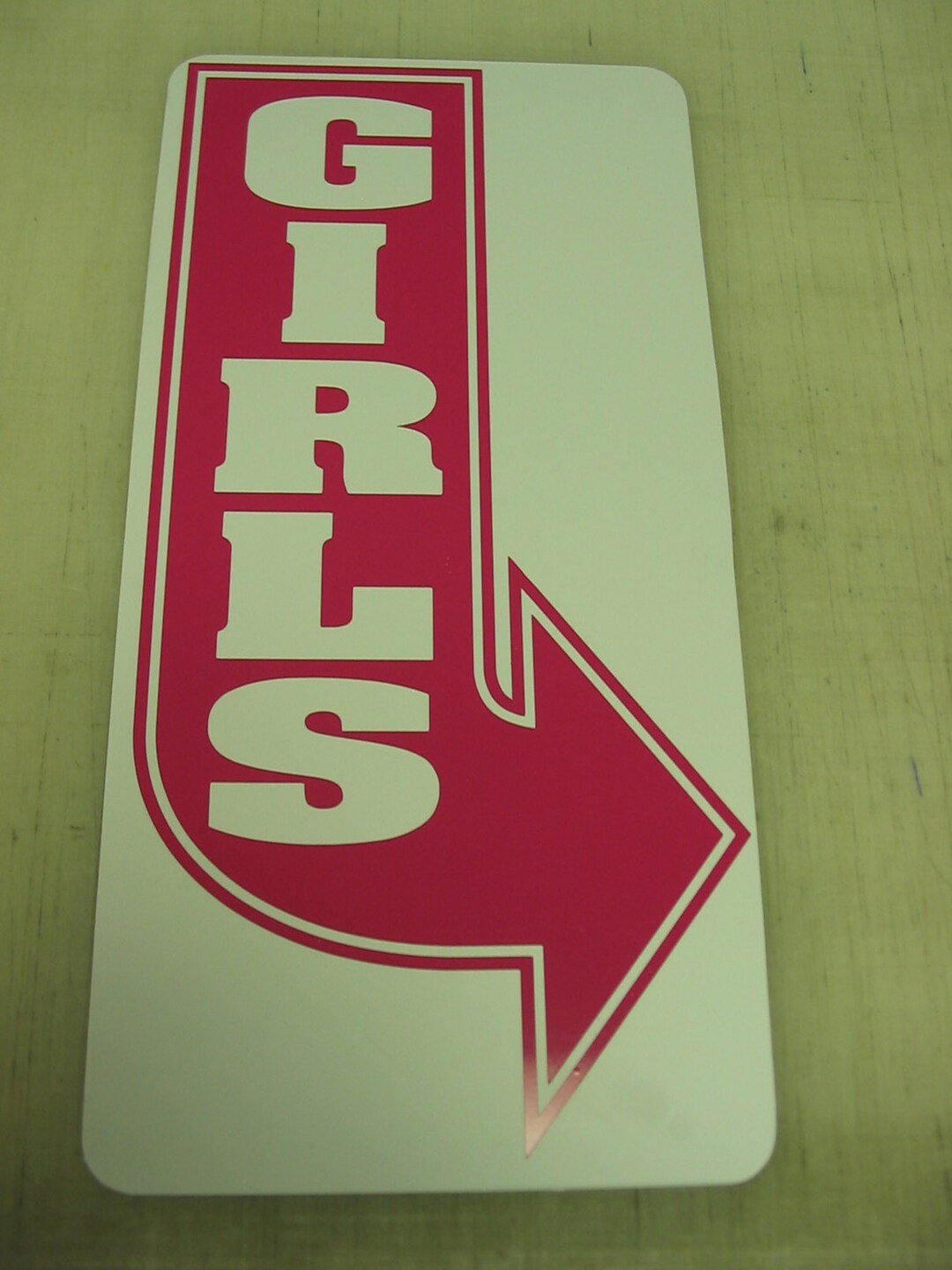 Pink GIRLS Arrow Metal Sign, Art Deco Retro Style - Etsy