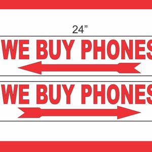 2-6x24 Wir Kaufen Telefone mit Pfeil Richtungsschilder Straße Straße Yard Corner