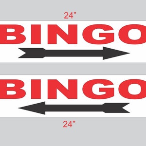 2-6x24 BINGO mit Pfeil Richtungsschilder Straße Straße Yard Ecke