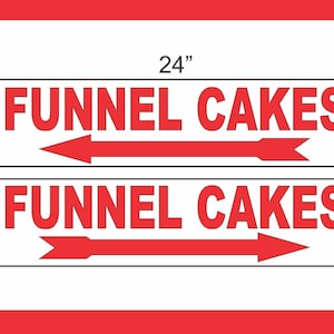 2-6x24 Funnel Cakes mit Pfeil Richtungsschilder Straße Straße Yard Corner