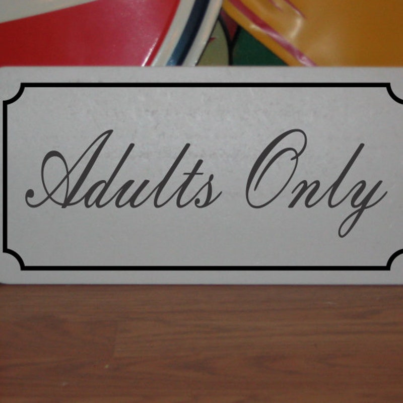 Adults Only Sign - Etsy