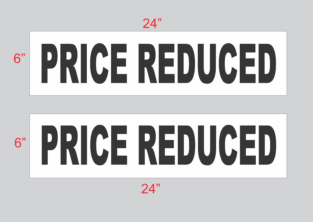 FOR SALE Red & White 6x24 2 Sided REAL ESTATE RIDER SIGNS Buy 1 Get 1 FREE