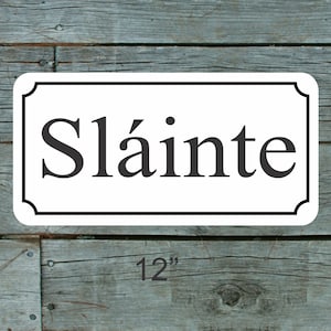 SLAINTE Metal Sign for Irish Pub House Bar Greeting Sloncha Cheers
