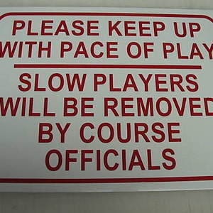 Vintage Golf Keep Up Pace... Metal sign Golf Course Club