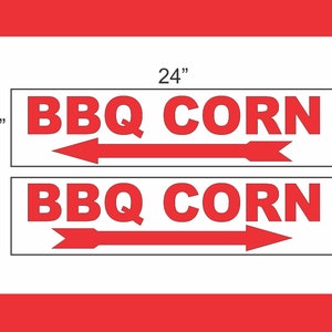 2-6x24 BBQ Corn mit Pfeil Richtungsangaben Straße Straße Yard Corner
