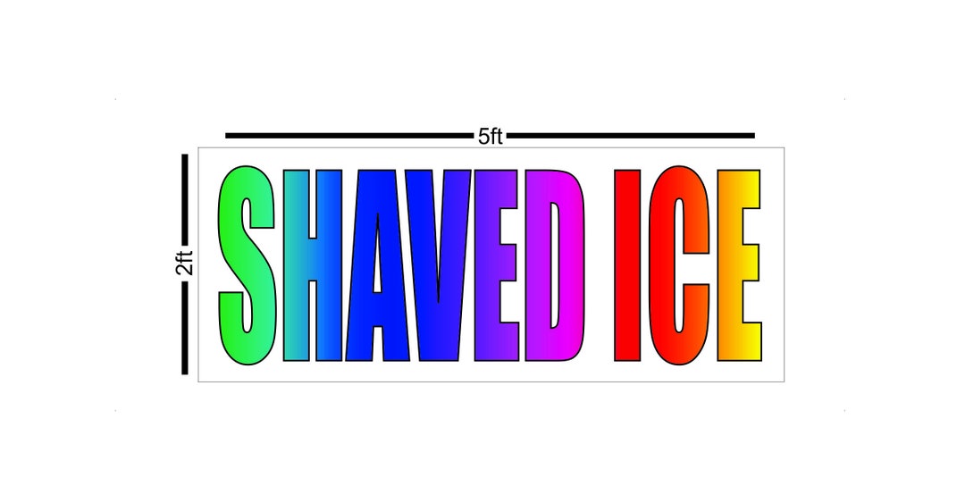 Shaved Ice Banner Sign Multi-colored - Etsy