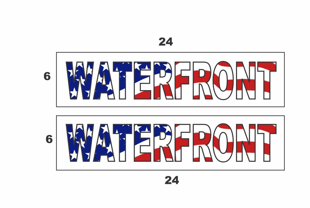 Waterfront Real Estate Rider Sign - 2x6 Feet Double Sided Corrugated Plastic