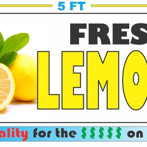 FRESH LEMONS Banner Sign