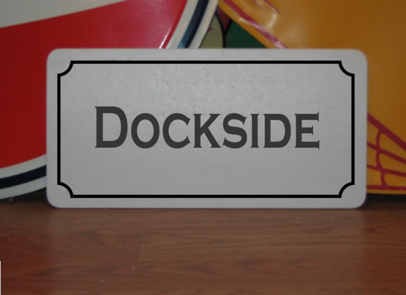 Dockside Lettering Dockside Metal Sign, Nautical Lake House Decor (6x12) - Etsy