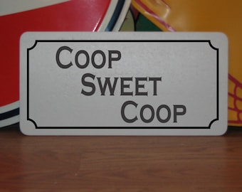 COOP SWEET COOP Metalowy znak Dekoracja wiejska Farma kurczaków Ranczo