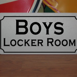 BOYS LOCKER ROOM Metal sign