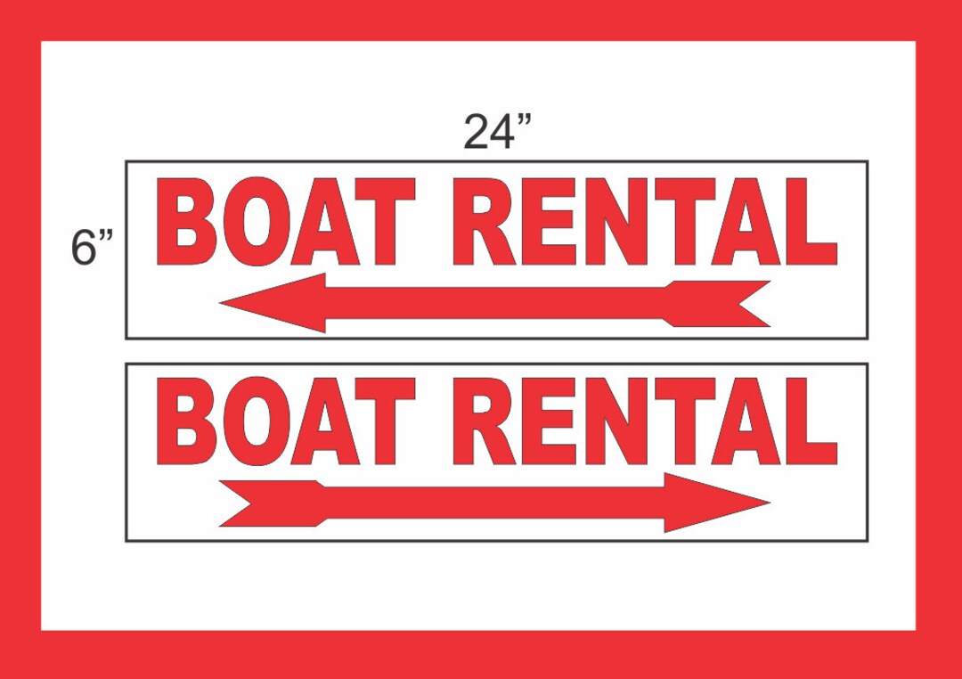 6x24 Boat Rental Street Sign With Arrow Buy 1 Get 1 FREE - Etsy New Zealand
