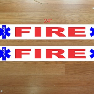 FIRE Red White Blue Magnetic signs to fit Car, Tow Truck, Van Suv Us Dot Approved Size