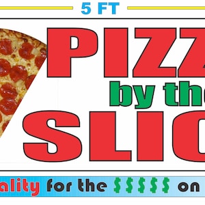 Pizza by the Slice Banner Sign