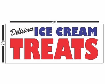 Eis-Leckereien Banner Schild