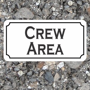 Crew Area Metal Sign Ship Boat House Sail