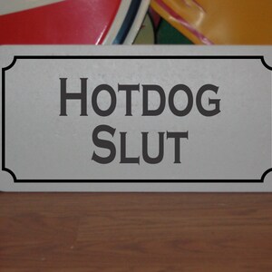 Hotdog Slut Metalowy Znak Restauracja Food Truck Kuchnia