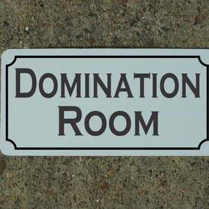 DOMINATION ROOM... Metalen bord voor boerderij Ranch of keuken Decor Man Cave Thuis Bar Slaapkamer Achtertuin