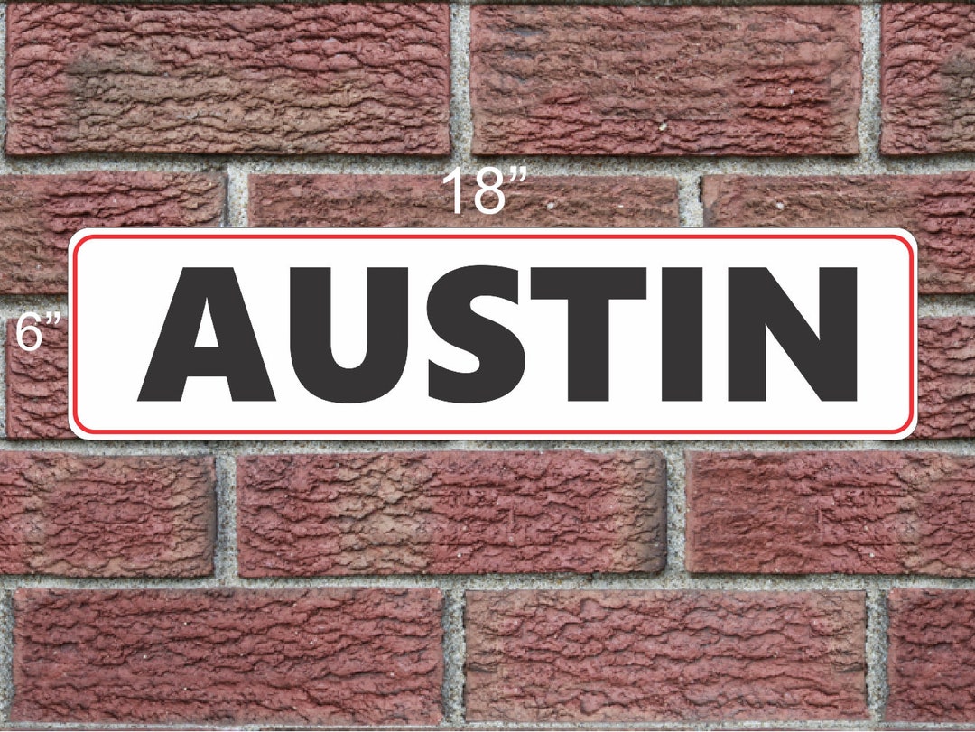 AUSTIN Metal Sign - Etsy