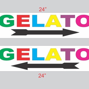 2-6x24 マルチカラー GELATO 矢印方向標識付き ストリート 道路コーナー
