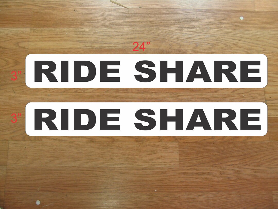 Rideshare Sign Examples RIDE SHARE Magnetic Vehicle Signs to Fit Van Car Truck or SUV - Etsy