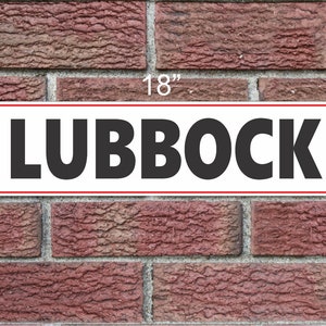 LUBBOCK Metal Sign