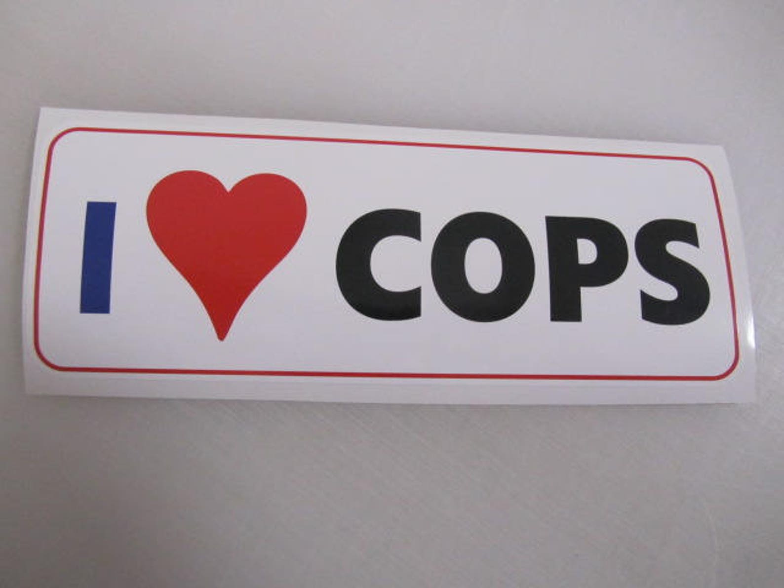 I LOVE COPS Car Decal Window Bumper Sticker 8 Decal Lot Heart Etsy