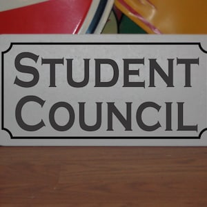 STUDENT COUNCIL Metal Sign - Etsy