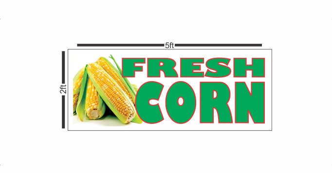 FRESH CORN Banner Sign - Etsy