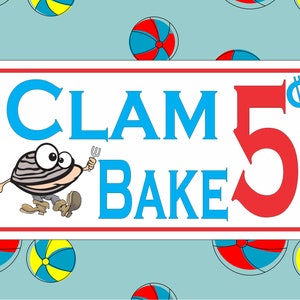Clam Bake 5 Cents 6x12 metal sign