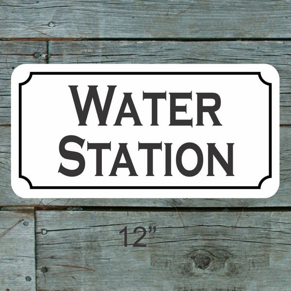 WATER STATION Metal Sign