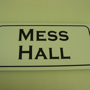 MESS HALL Metal Sign for Kitchen Decor