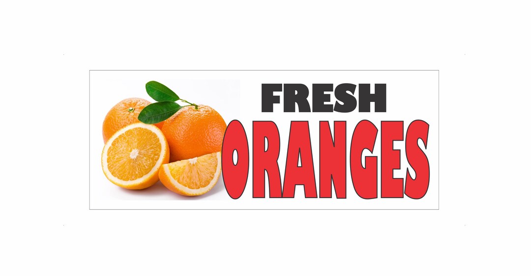 FRESH ORANGES Banner Sign - Etsy