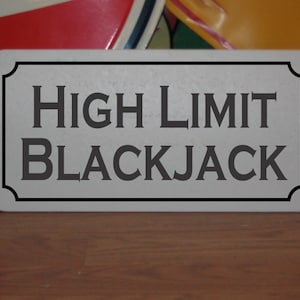High Limit Blackjack Metal sign for Game Room Casino Poker slot Machine